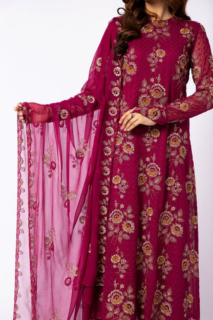 Kayseria - 2 Piece Bamber Chiffon Shirt & Dupatta