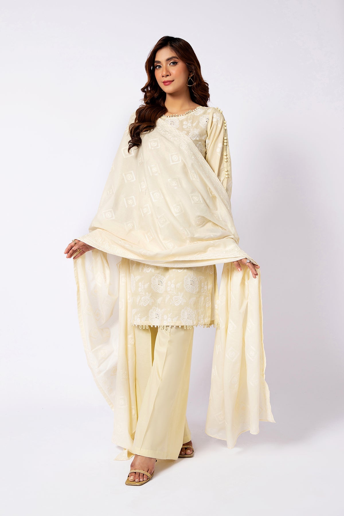 Kayseria - 1 Piece Cotton Lawn Dupatta