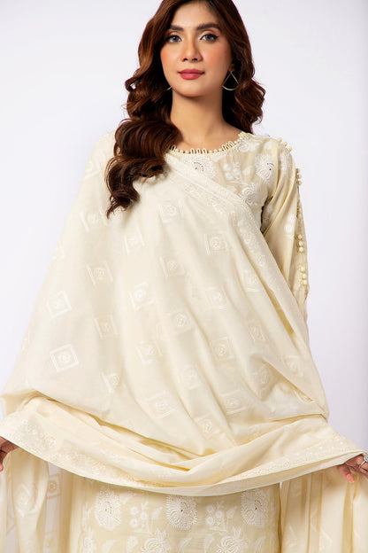 Kayseria - 1 Piece Cotton Lawn Dupatta