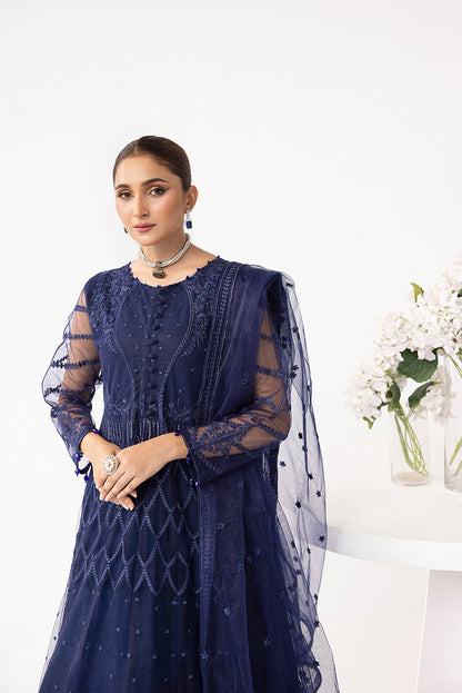 Ellena - Embroidered Net Maxi Dress