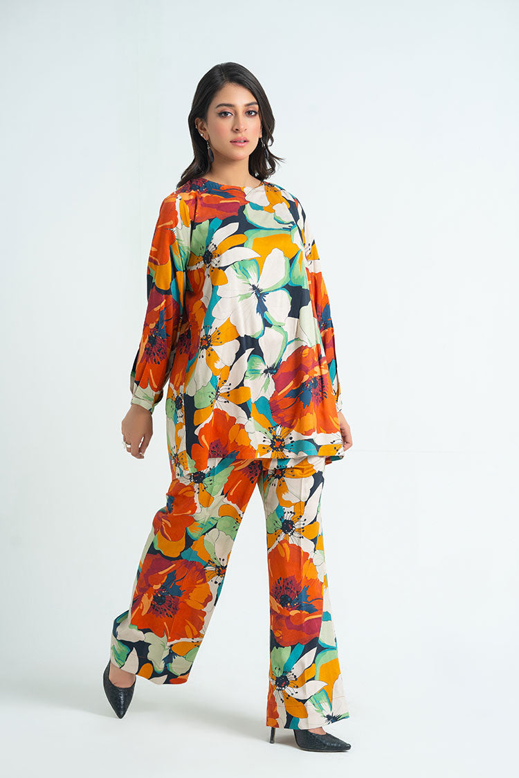 Ellena - 2-PC Stitched Printed Marina Suit