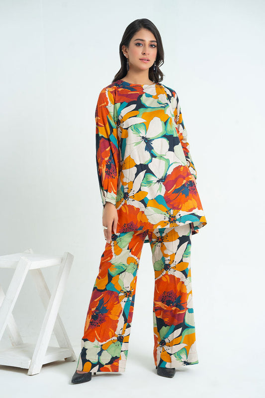 Ellena - 2-PC Stitched Printed Marina Suit