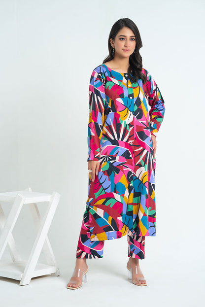 Ellena - 2-PC Stitched Printed Marina Suit