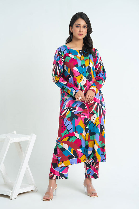 Ellena - 2-PC Stitched Printed Marina Suit