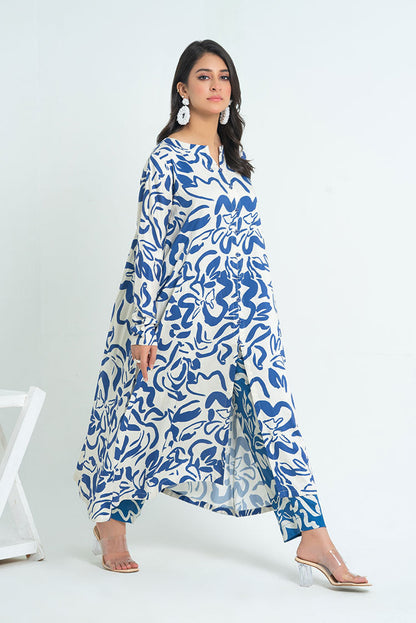 Ellena - 2-PC Stitched Printed Marina Suit