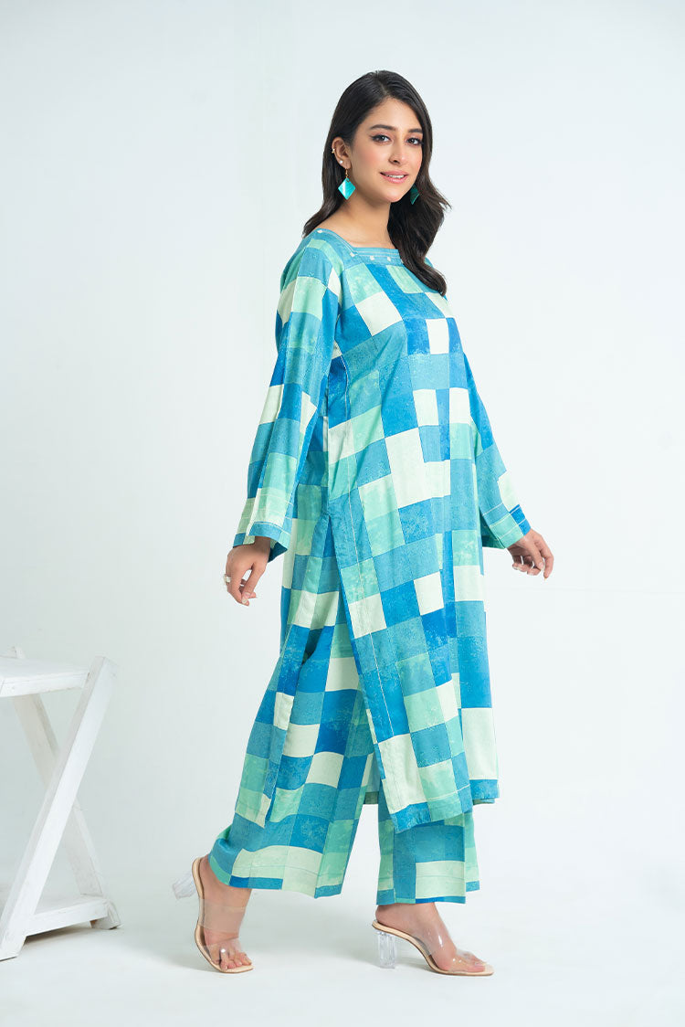 Ellena - 2-PC Stitched Printed Marina Suit
