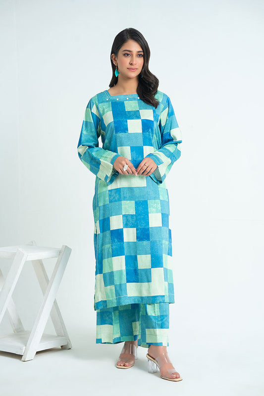 Ellena - 2-PC Stitched Printed Marina Suit