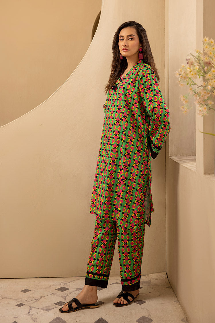 Ellena - 2-PC Stitched Printed Marina Suit