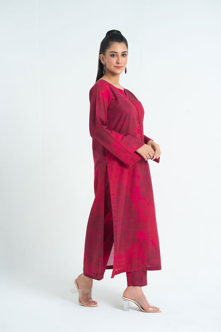 Ellena - 2-PC Stitched Printed Khaddar Suit