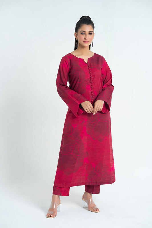 Ellena - 2-PC Stitched Printed Khaddar Suit