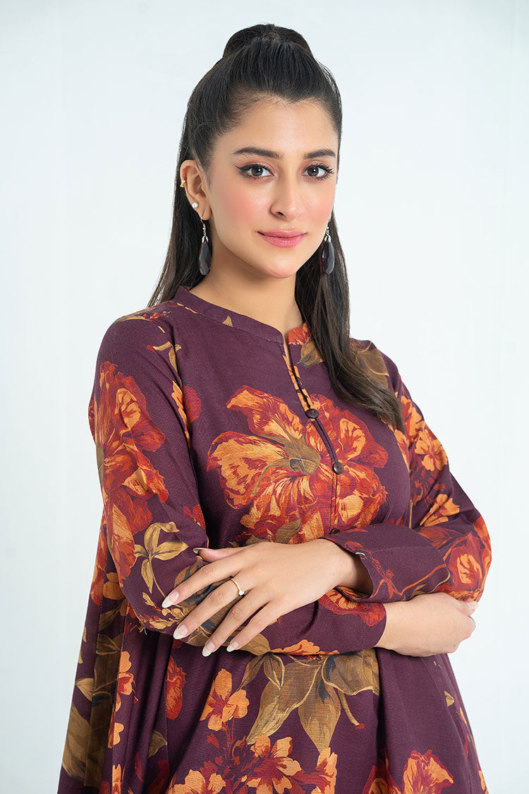 Ellena - 2-PC Stitched Printed Khaddar Suit