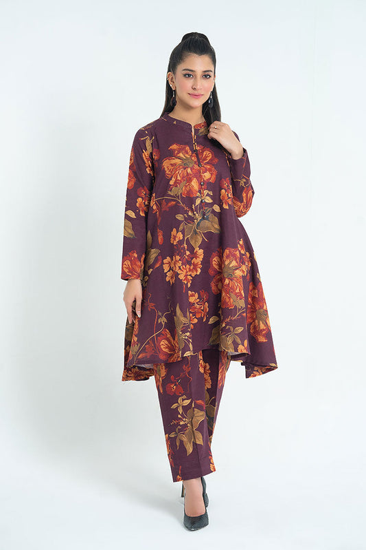 Ellena - 2-PC Stitched Printed Khaddar Suit