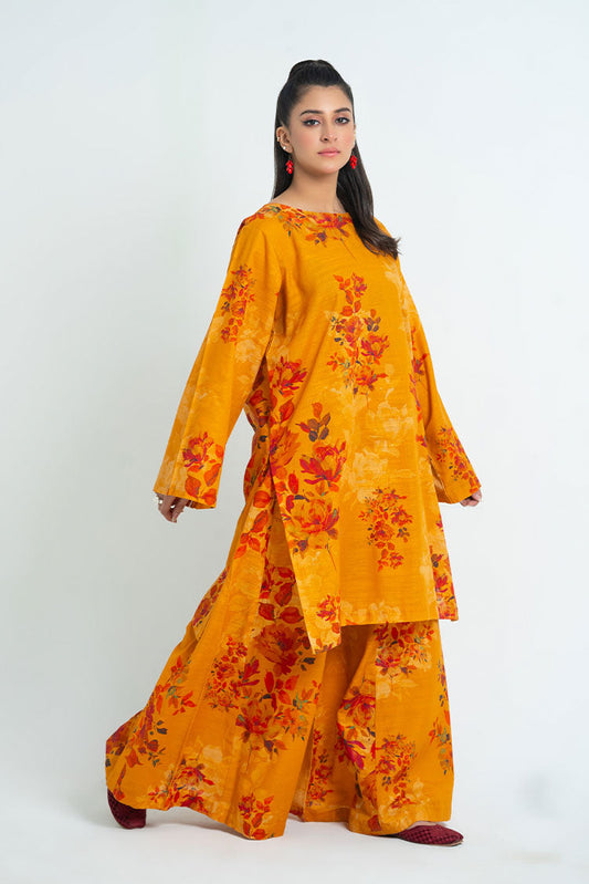 Ellena - 2-PC Stitched Printed Khaddar Suit