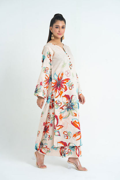 Ellena - 2-PC Stitched Printed Khaddar Suit