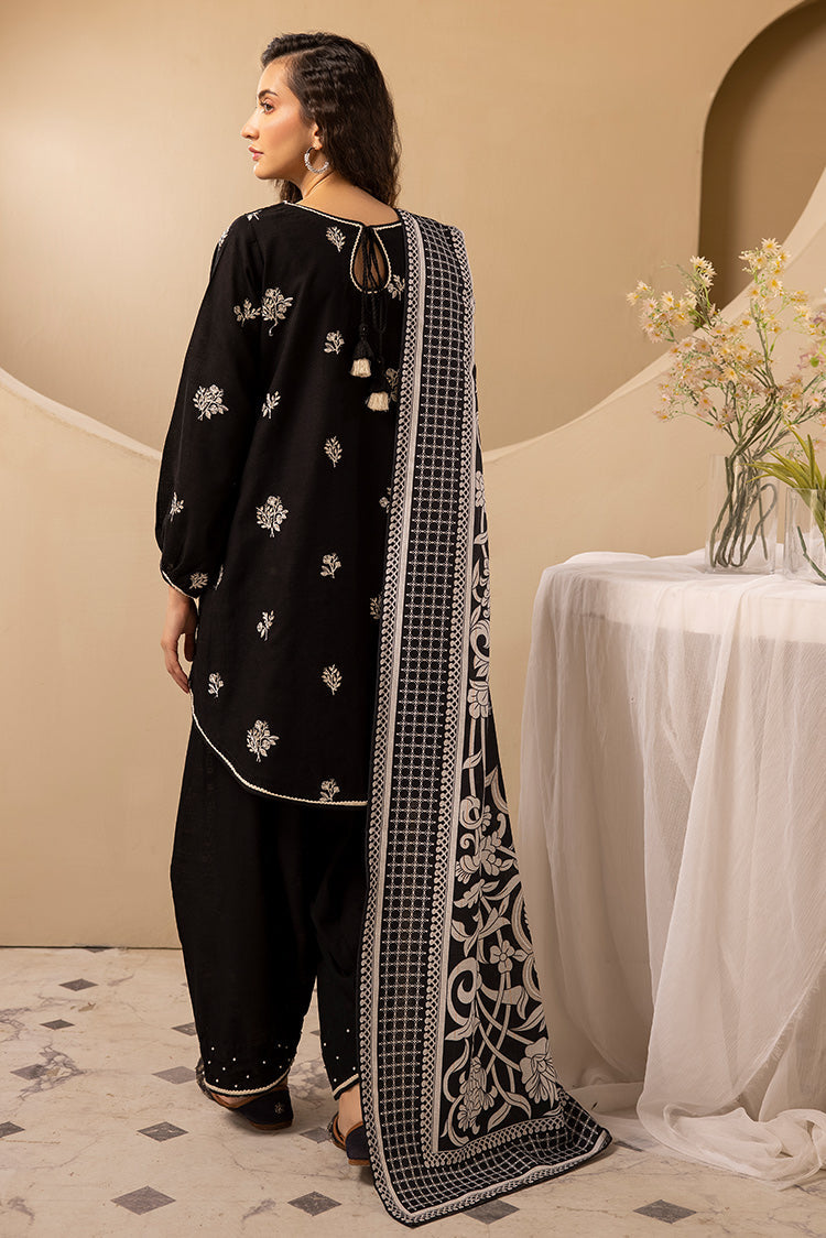 Ellena - 3-PC Stitched Embroidered Khaddar Suit