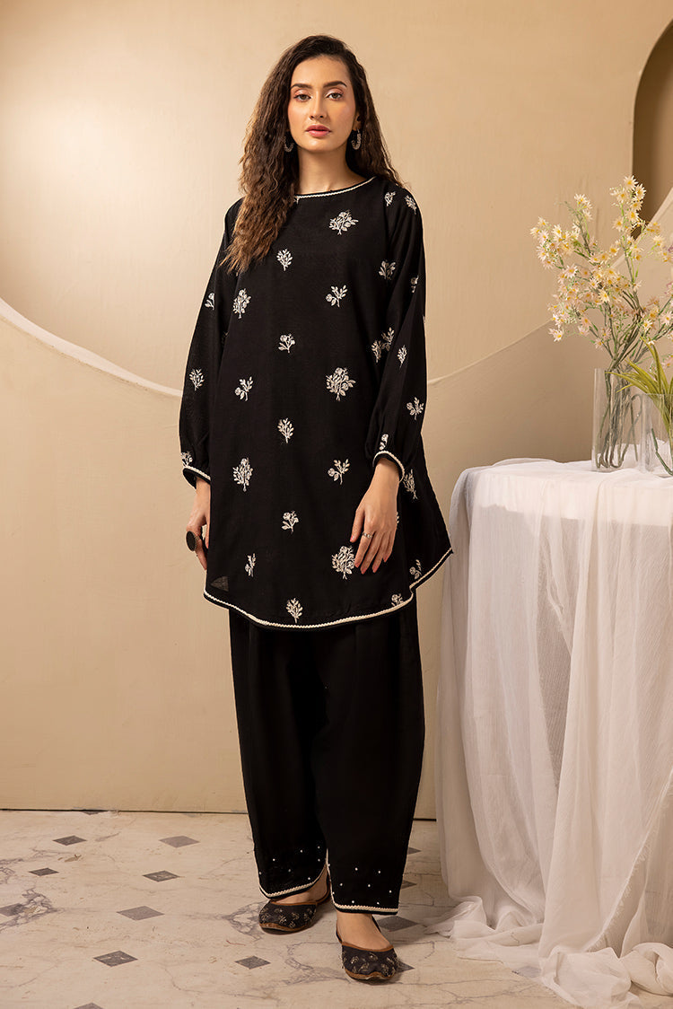 Ellena - 3-PC Stitched Embroidered Khaddar Suit