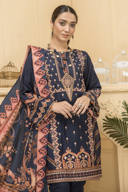 Ellena - 3-PC Stitched Khaddar Suit