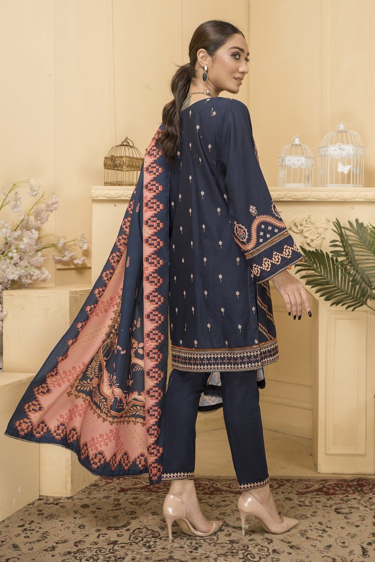Ellena - 3-PC Stitched Khaddar Suit