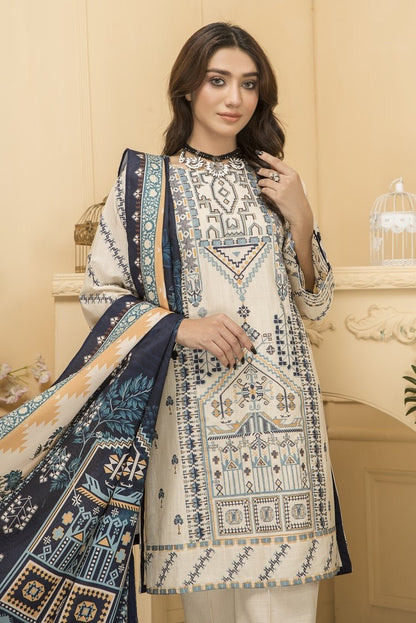 Ellena - Embroidered Khaddar 3-PC Suit