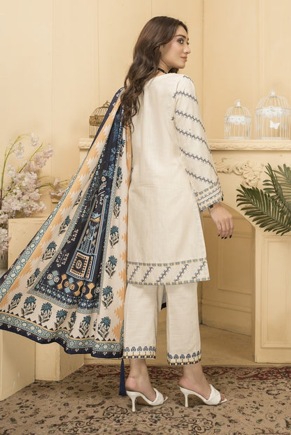 Ellena - Embroidered Khaddar 3-PC Suit