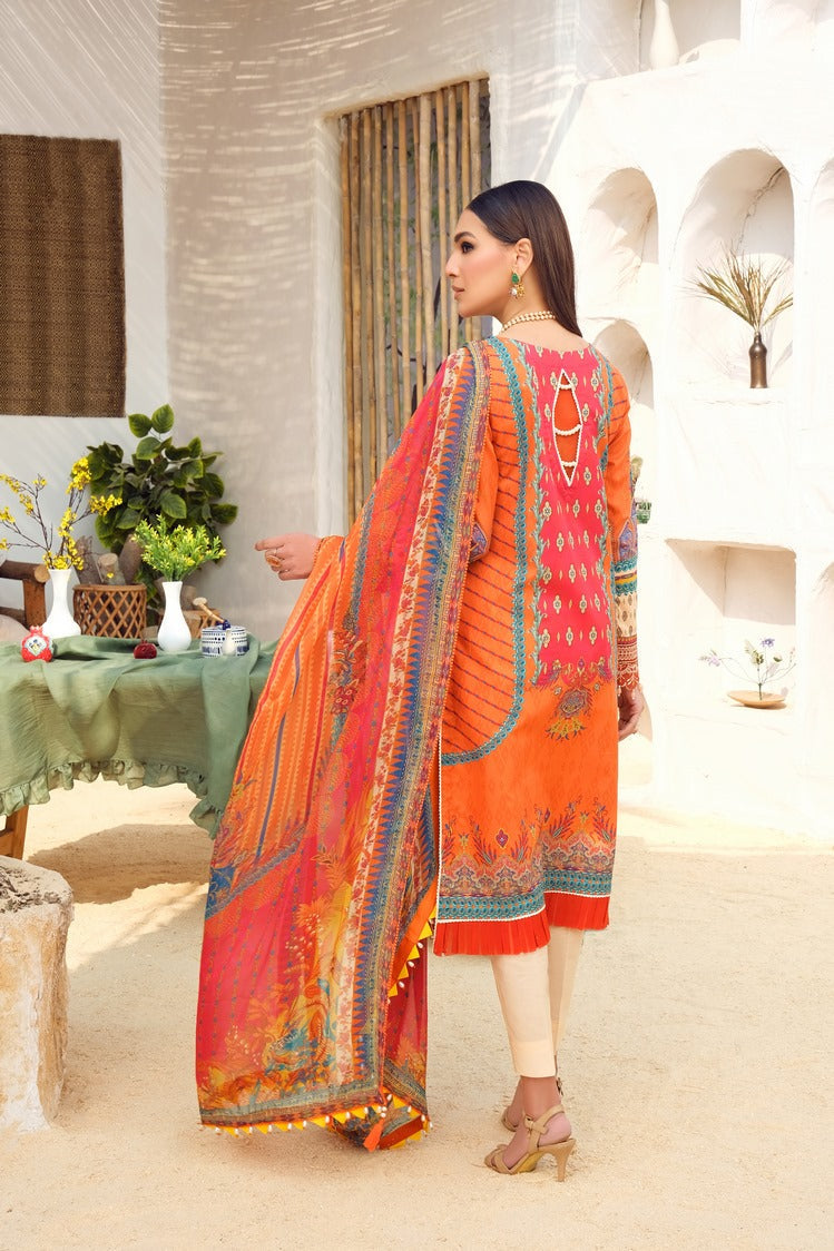 Ellena - 3-PC Unstitched Printed Lawn