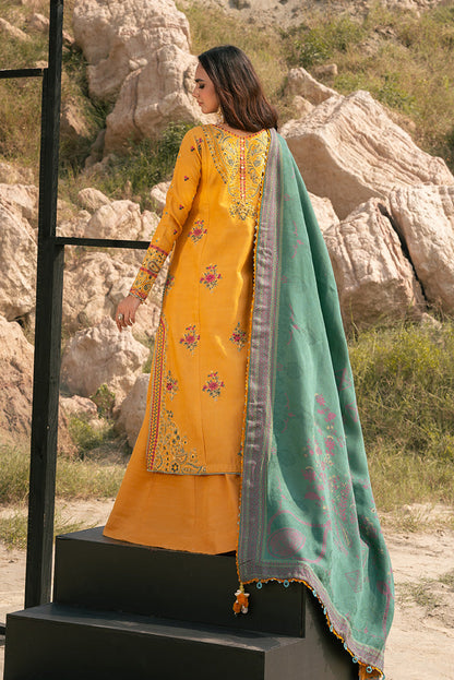 Ellena - 3-PC Unstitched Embroidered Self Jacquard Khaddar Suit