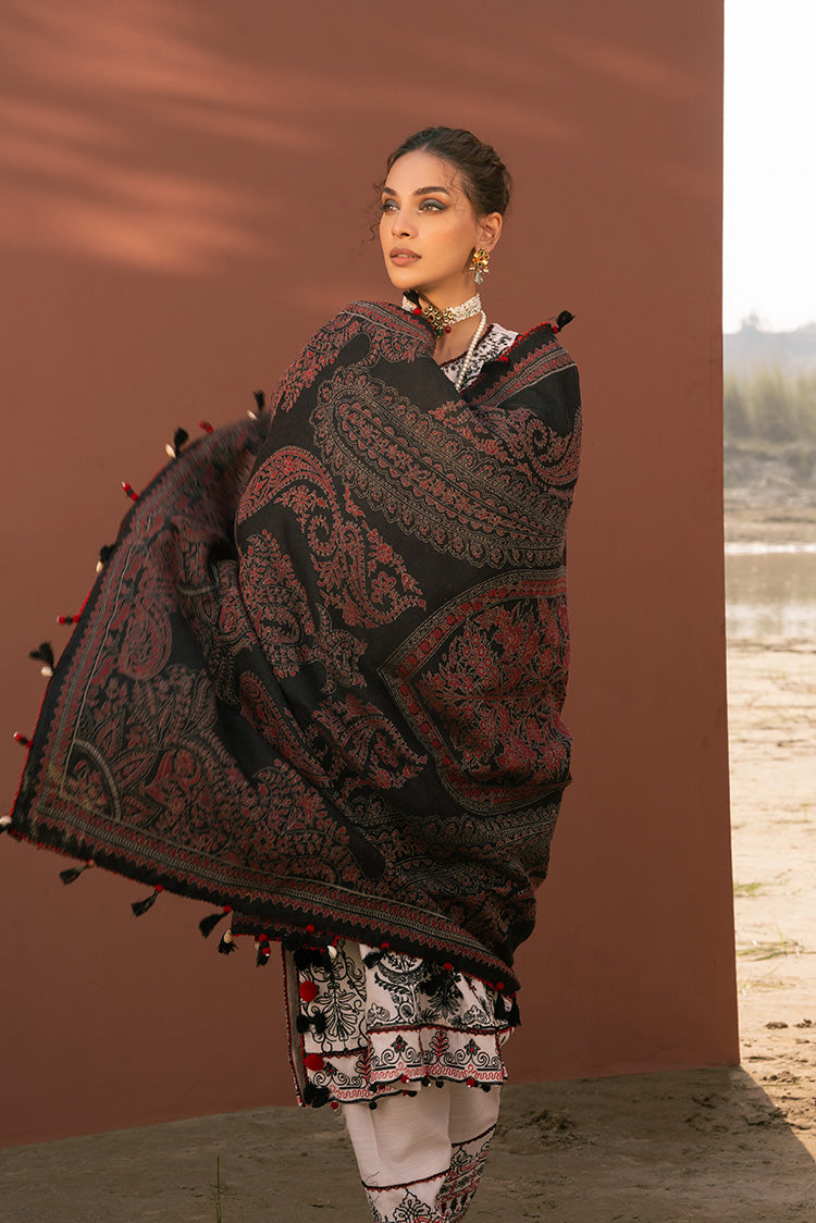 Ellena - 3-PC Unstitched Embroidered Self Jacquard Khaddar Suit