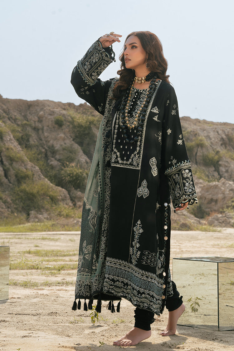 Ellena - 3-PC Unstitched Embroidered Self Jacquard Khaddar Suit