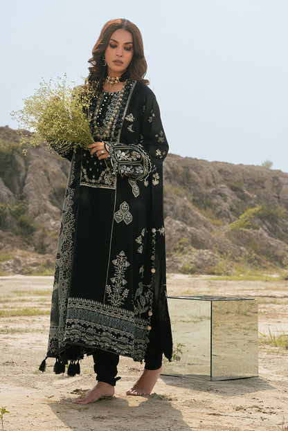 Ellena - 3-PC Unstitched Embroidered Self Jacquard Khaddar Suit