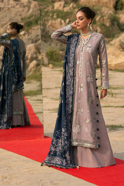 Ellena - 3-PC Unstitched Embroidered Self Jacquard Khaddar Suit