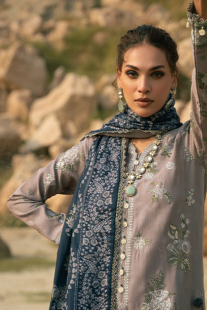 Ellena - 3-PC Unstitched Embroidered Self Jacquard Khaddar Suit