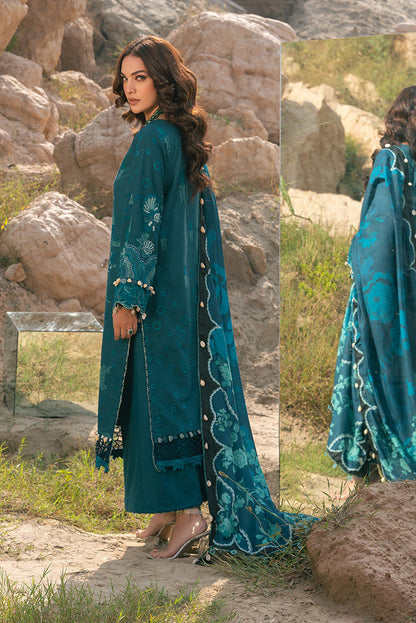 Ellena - 3-PC Unstitched Embroidered Self Jacquard Khaddar Suit