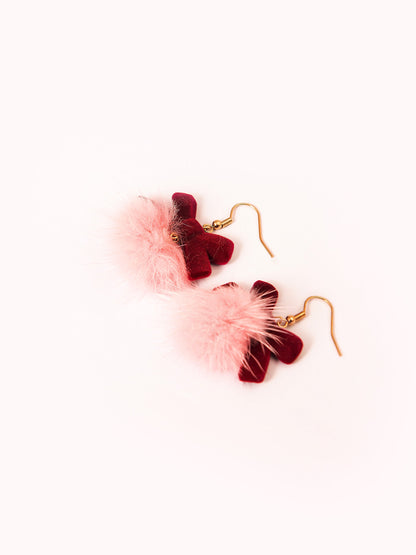 Limelight - Bow Pompom Earrings