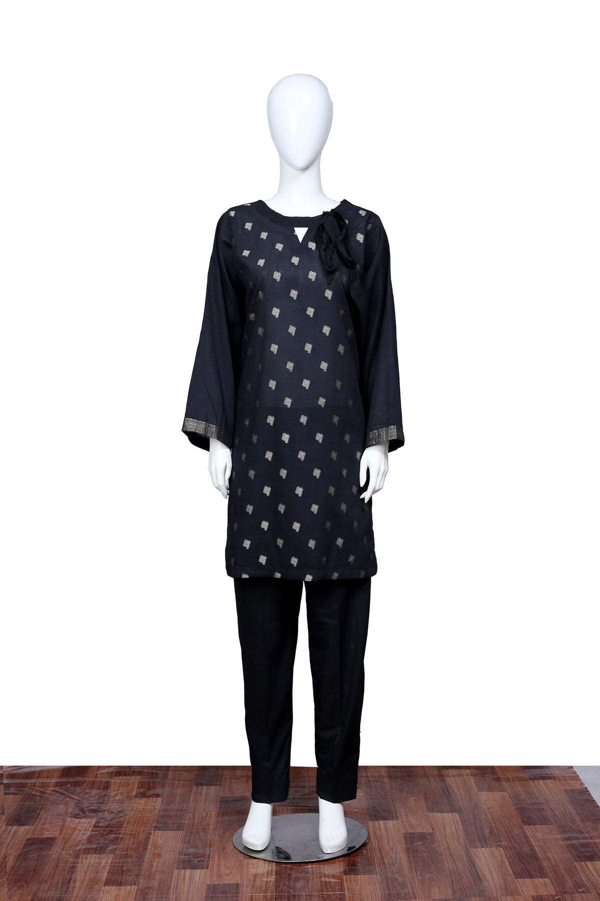 Adan's Libas - Black 32 - Ready To Wear Jacquard Shirt