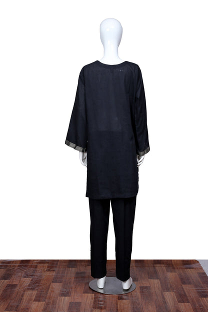 Adan's Libas - Black 32 - Ready To Wear Jacquard Shirt