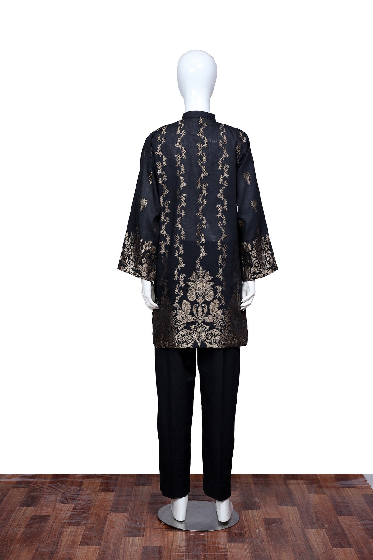 Adan's Libas - Black 33 - Ready To Wear Jacquard Shirt