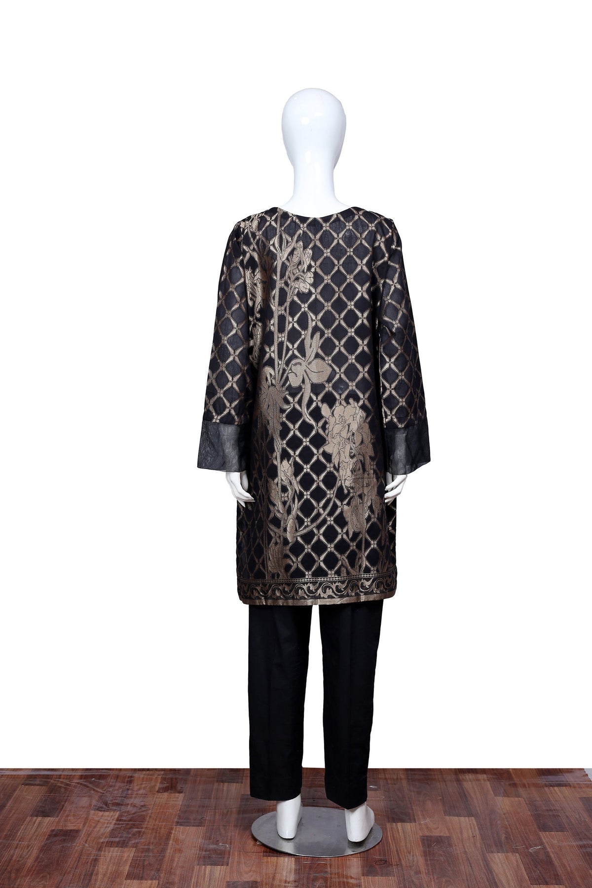 Adan's Libas - Black 35 - Ready To Wear Jacquard Shirt