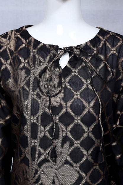 Adan's Libas - Black 35 - Ready To Wear Jacquard Shirt