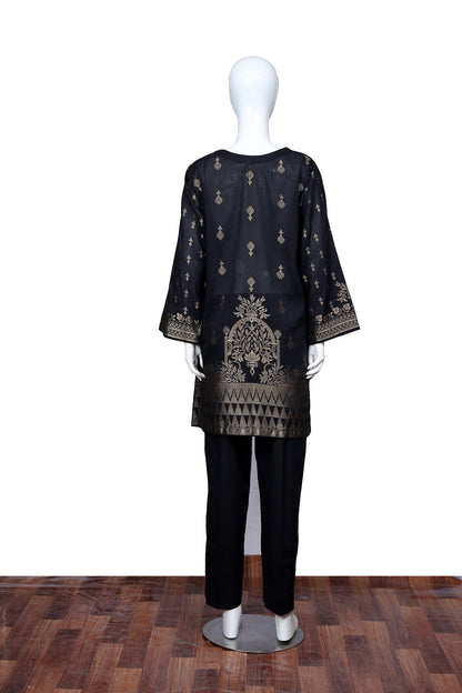 Adan's Libas - Black 37 - Ready To Wear Jacquard Shirt