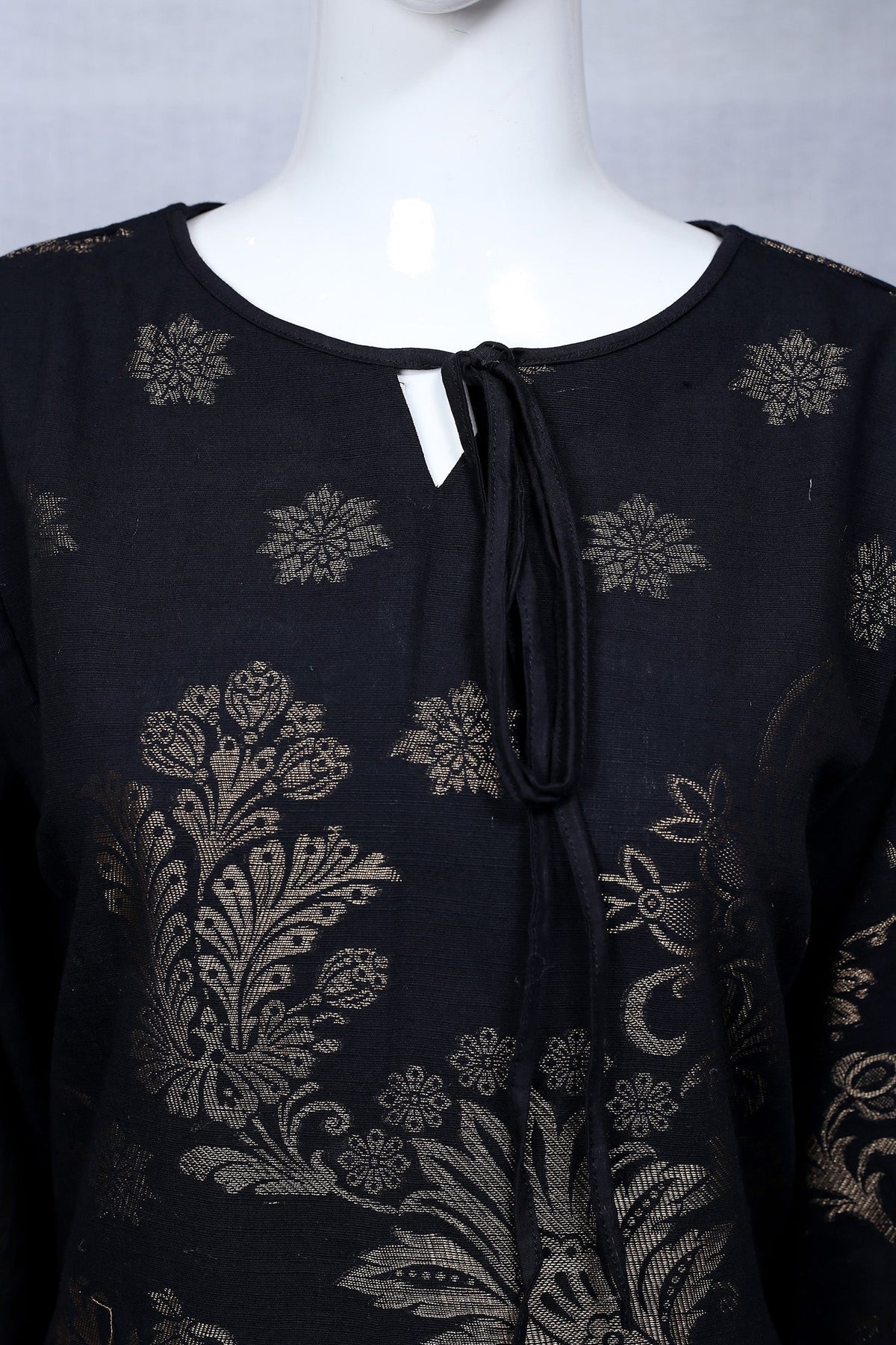 Adan's Libas - Black 38 - Ready To Wear Jacquard Shirt