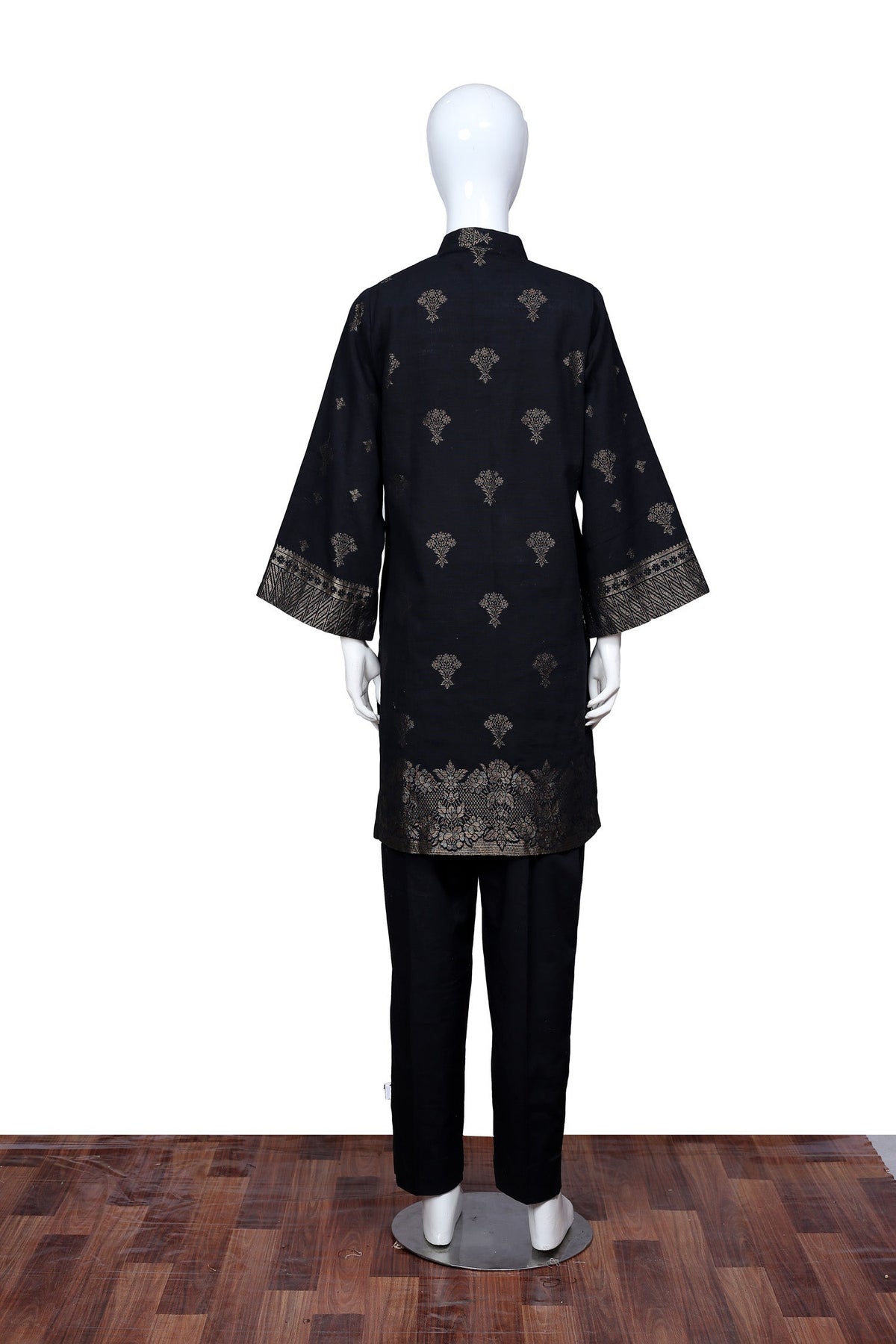 Adan's Libas - Black 39 - Ready To Wear Jacquard Shirt