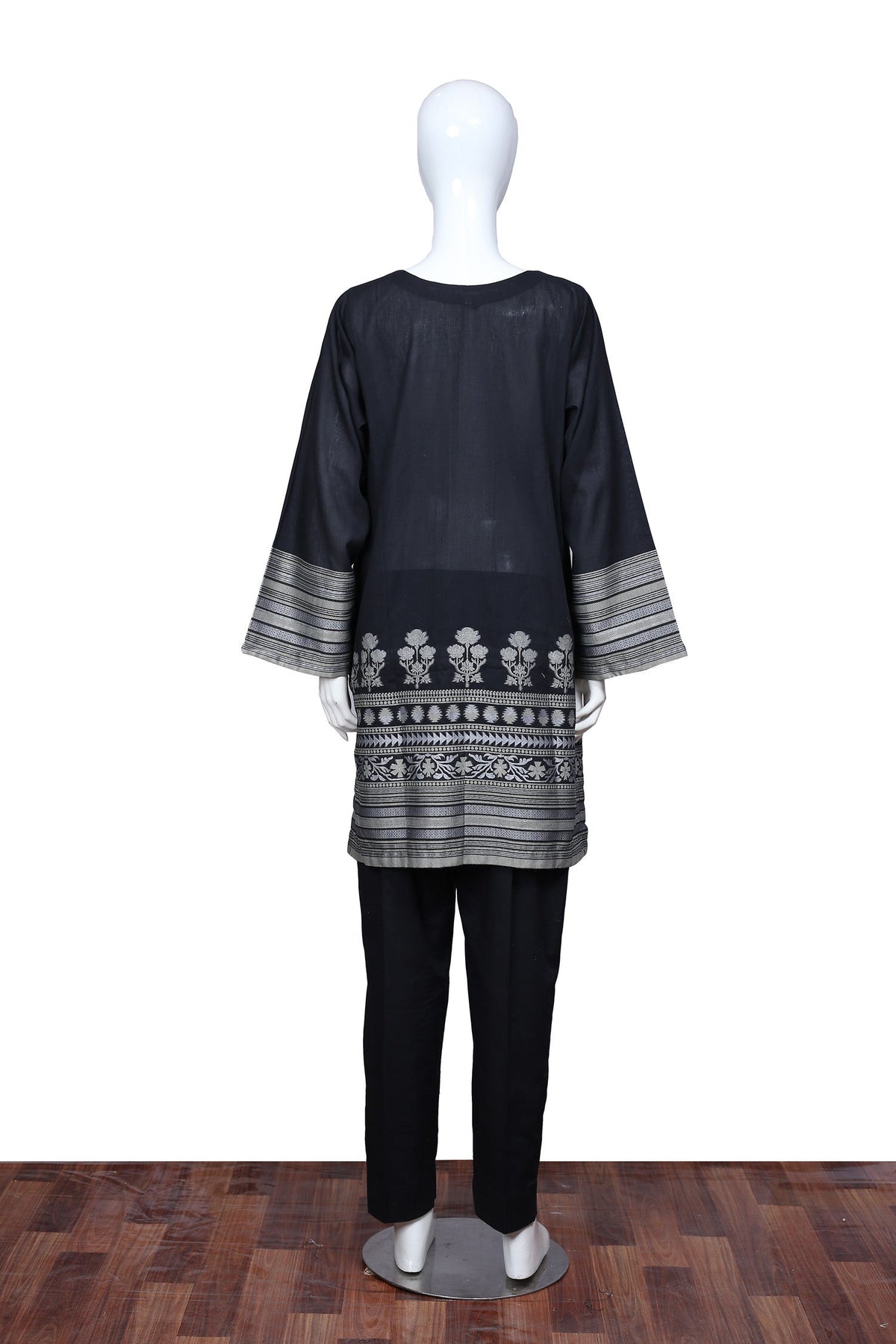 Adan's Libas - Black 40 - Ready To Wear Jacquard Shirt
