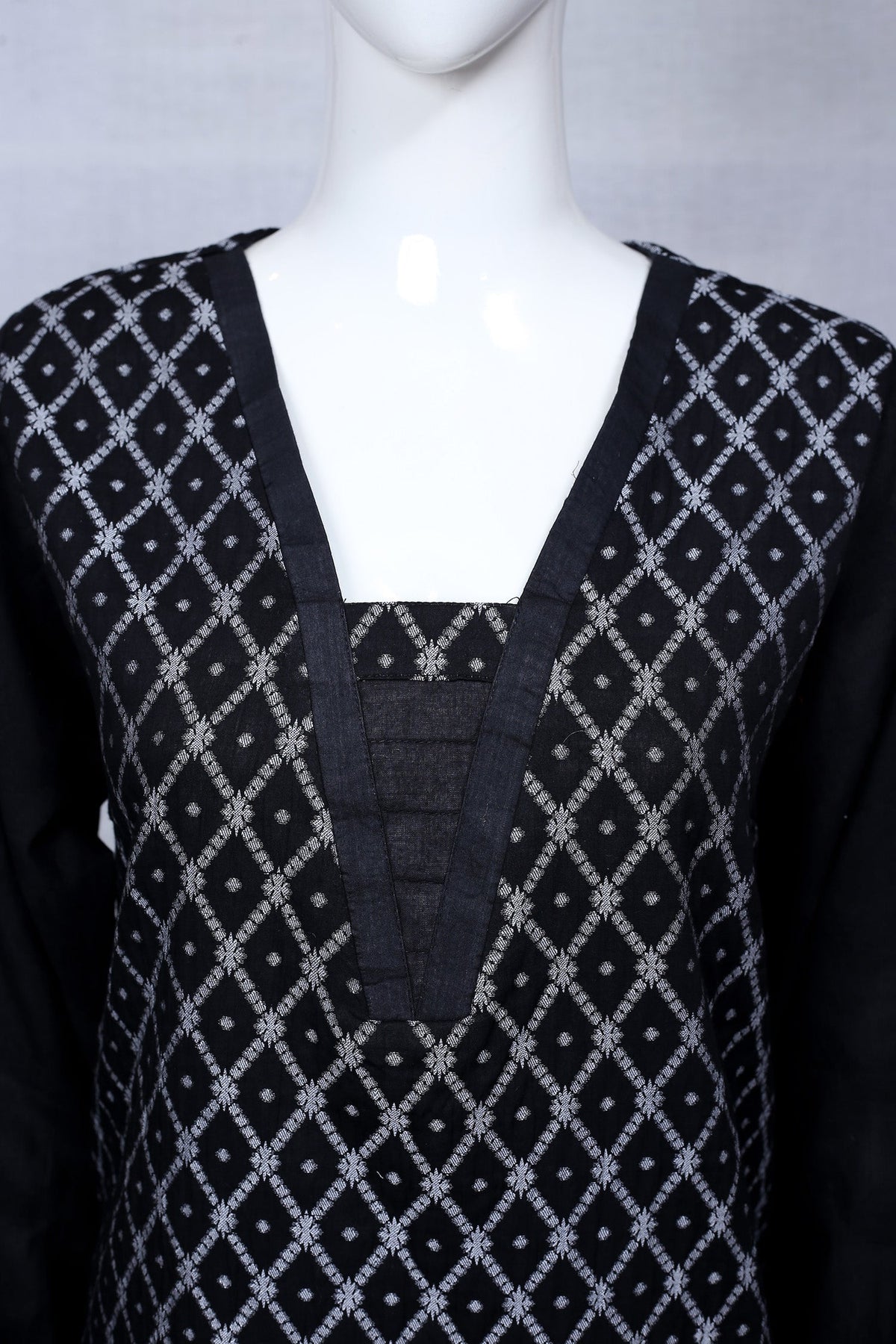 Adan's Libas - Black 41 - Ready To Wear Jacquard Shirt