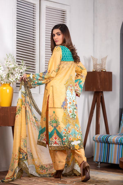 Adan's Libas - Blossom - Digital Printed Lawn (Unstitch)