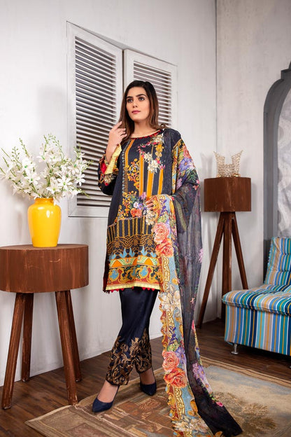 Adan's Libas - Calantha - Digital Printed Lawn (Unstitch)