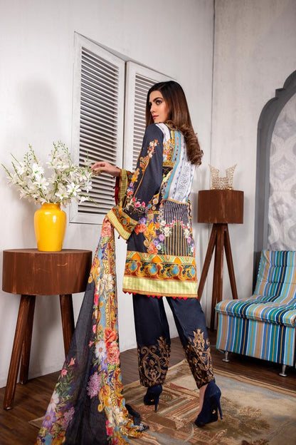 Adan's Libas - Calantha - Digital Printed Lawn (Unstitch)