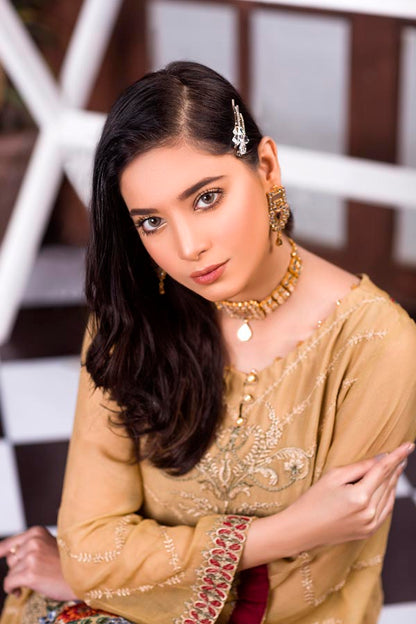 Adan's Libas - Buttercup - Luxury Embroidered Chiffon