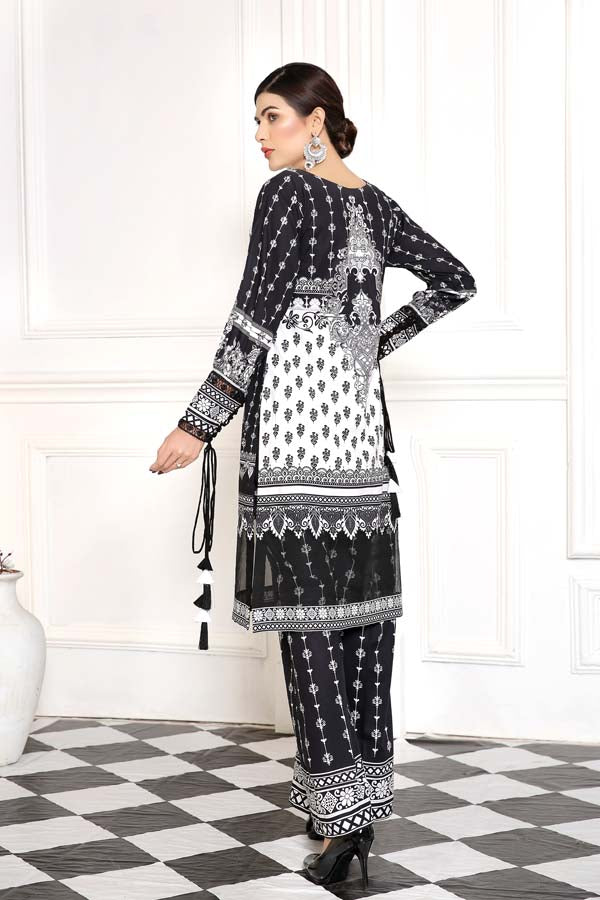 Adan's Libas - Black Charm - Digital Printed Cambric 2PC