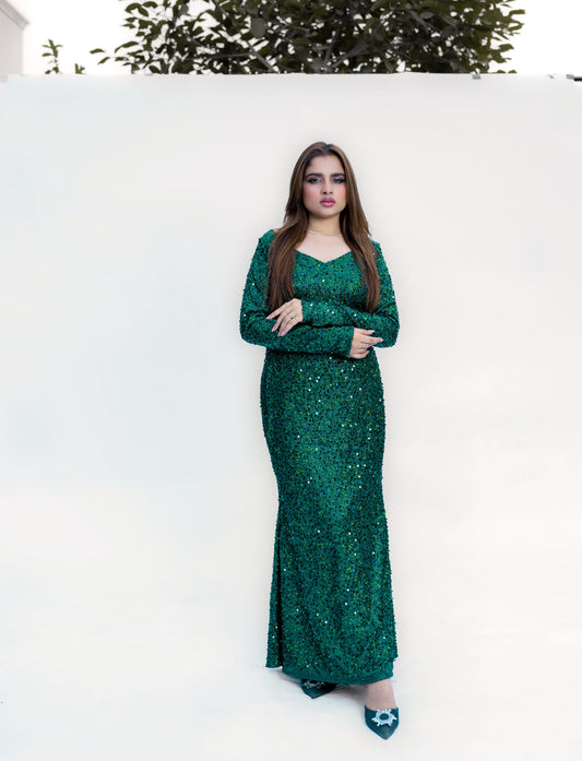 Candy Closet - Emerald Sequin Dress