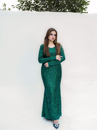 Candy Closet - Emerald Sequin Dress
